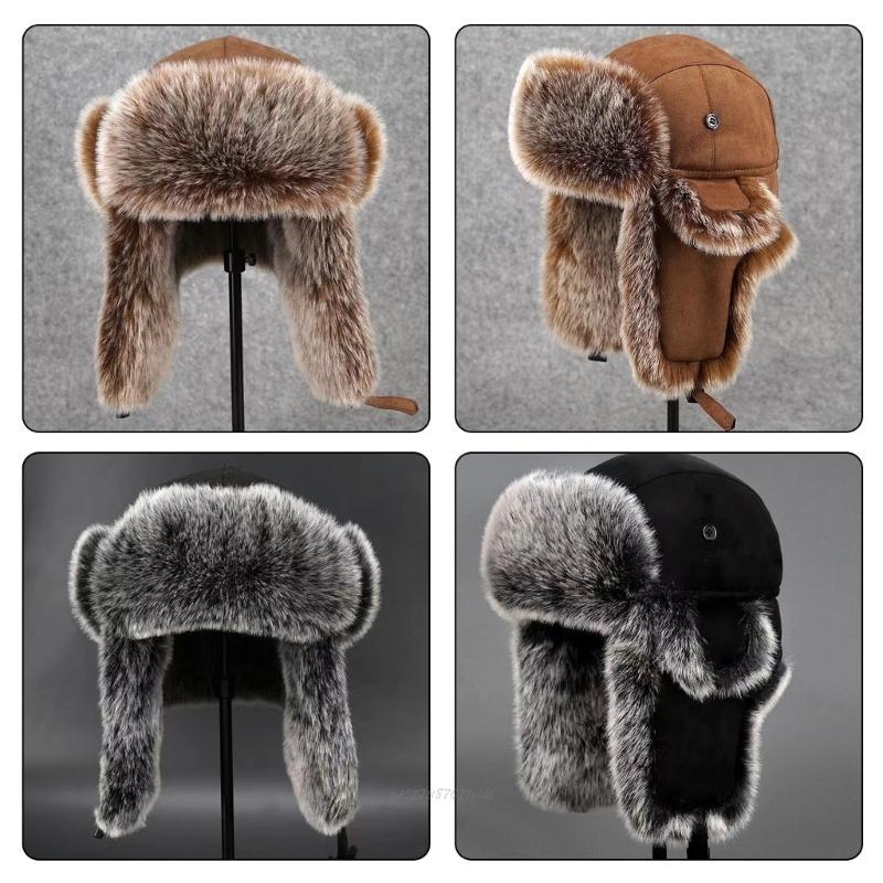 Trapper Hat Ear Flap - X5XA Gorro cazador forrado peludo para