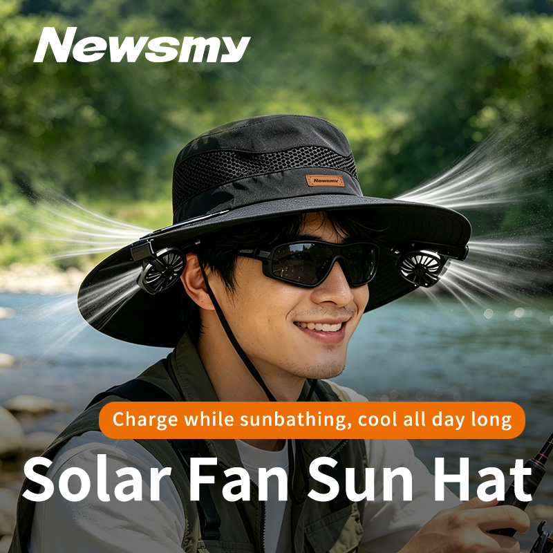 Sun Hat Wide Brim - NEWSMY Sombrero de Pesca con Ventilador