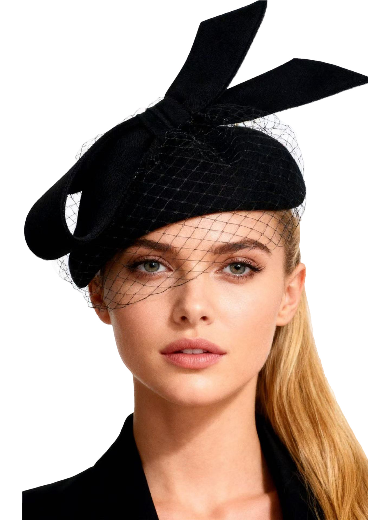 Beret French Wool - Tocado de boina blanca francesa para