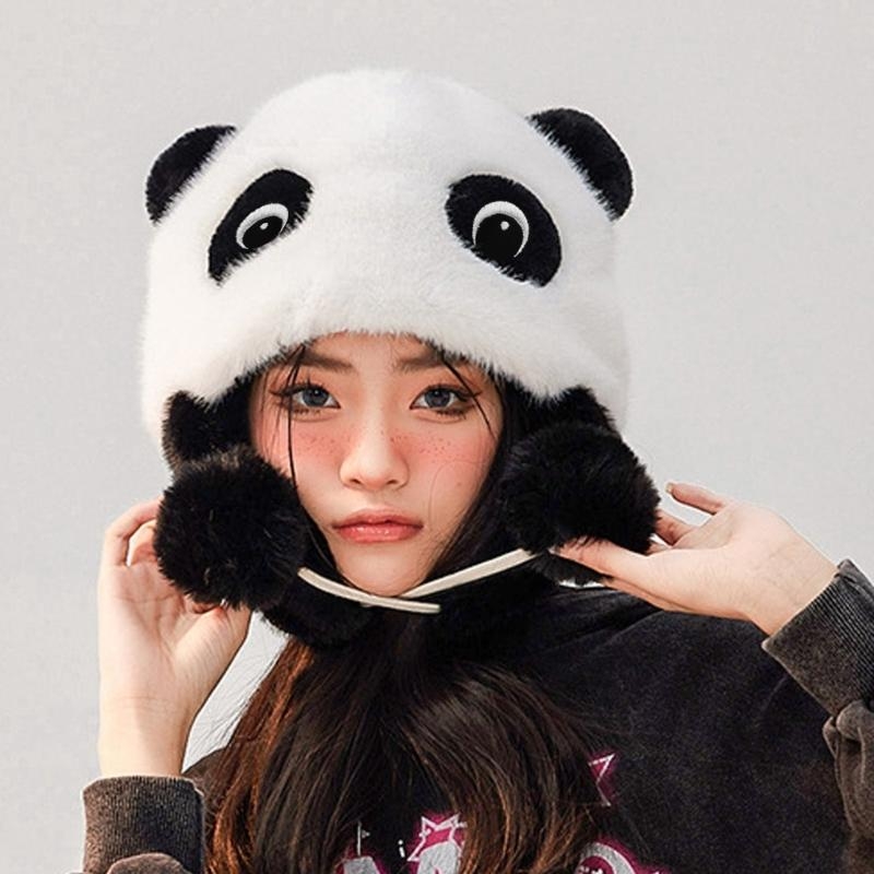 Gorro con orejas panda, gorro  - Trapper Hat Ear Flap reseña y precio