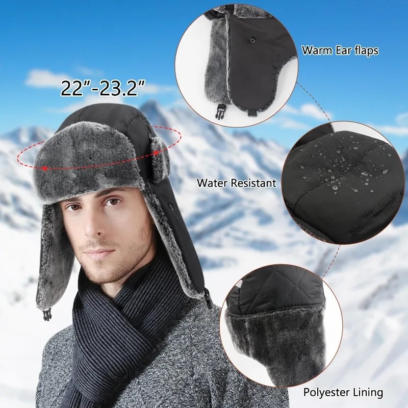 Gorros militares Ushanka del e - Trapper Hat Ear Flap reseña y precio